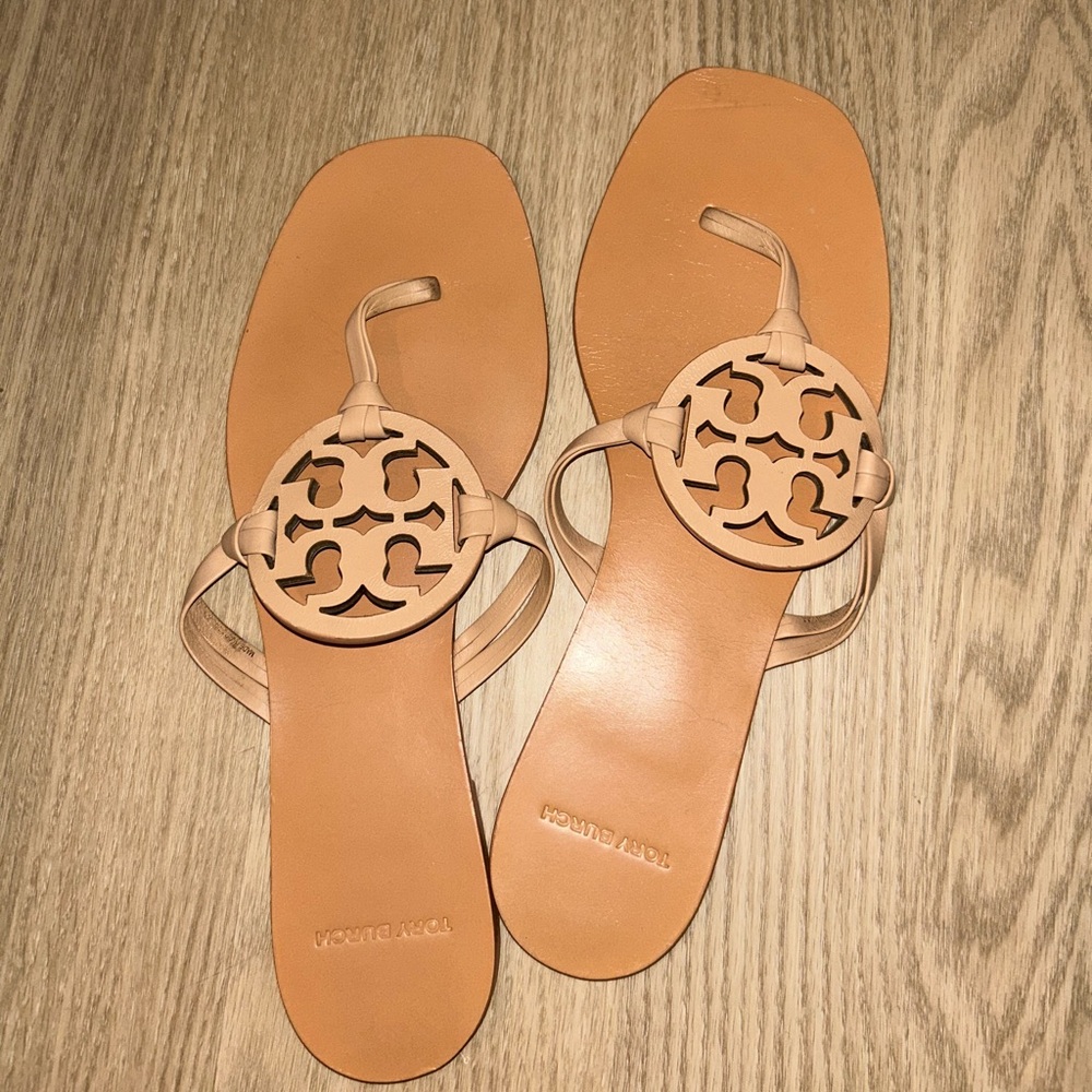 Tory Burch Brown Leather Sandals